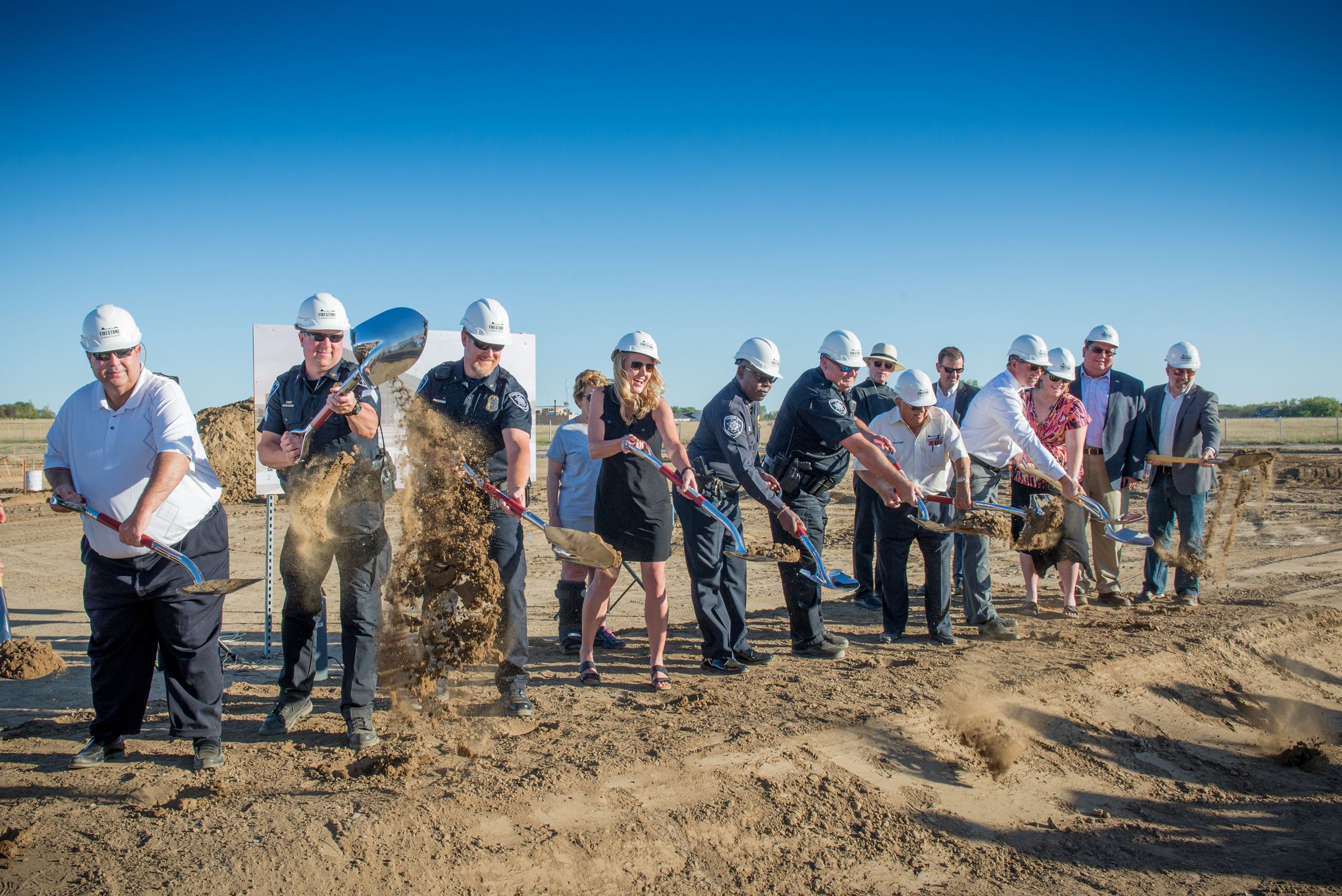 Firestone PD Groundbreaking Ceremony Dirt Toss Pic 2