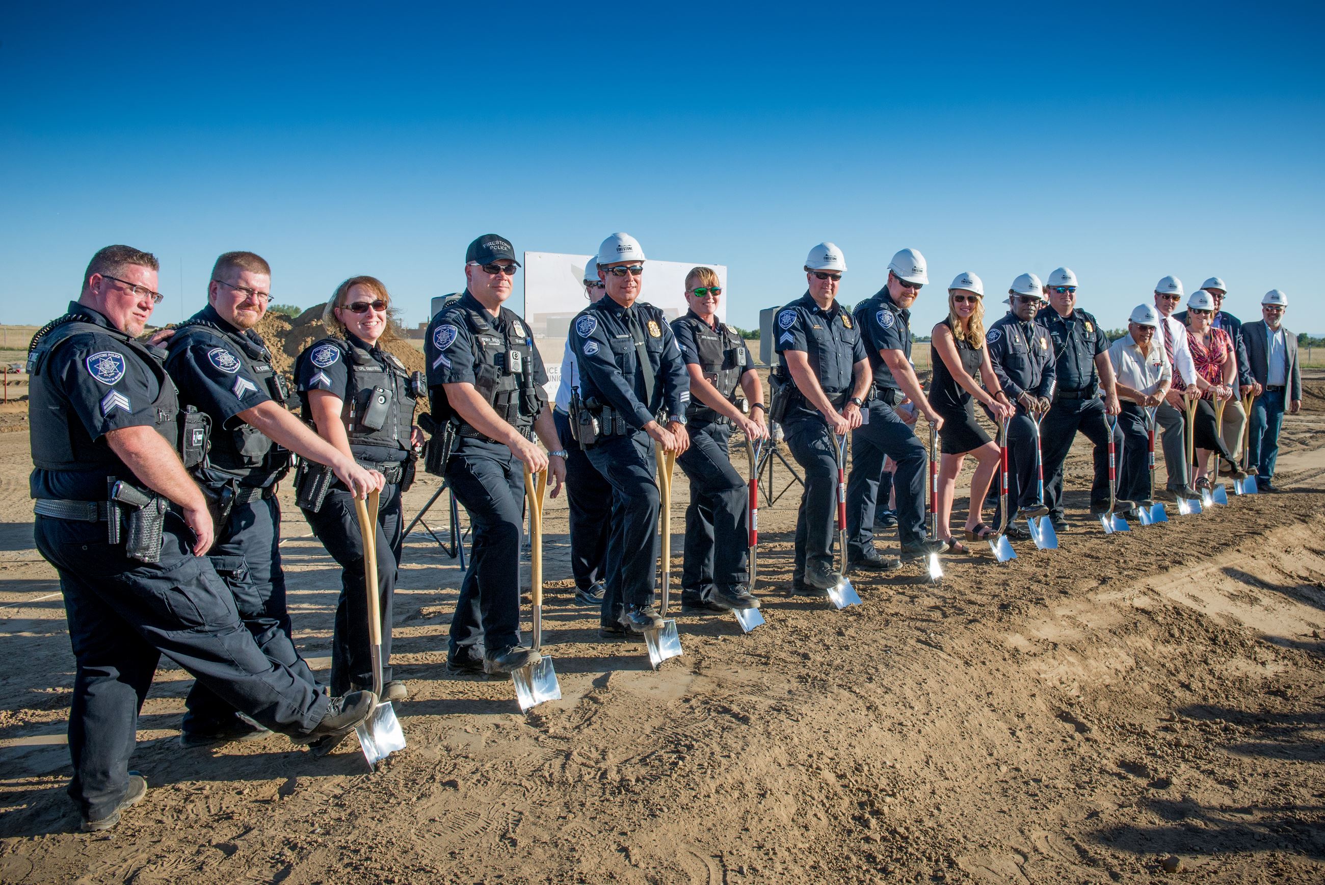 Firestone PD Groundbreaking ceremony participants