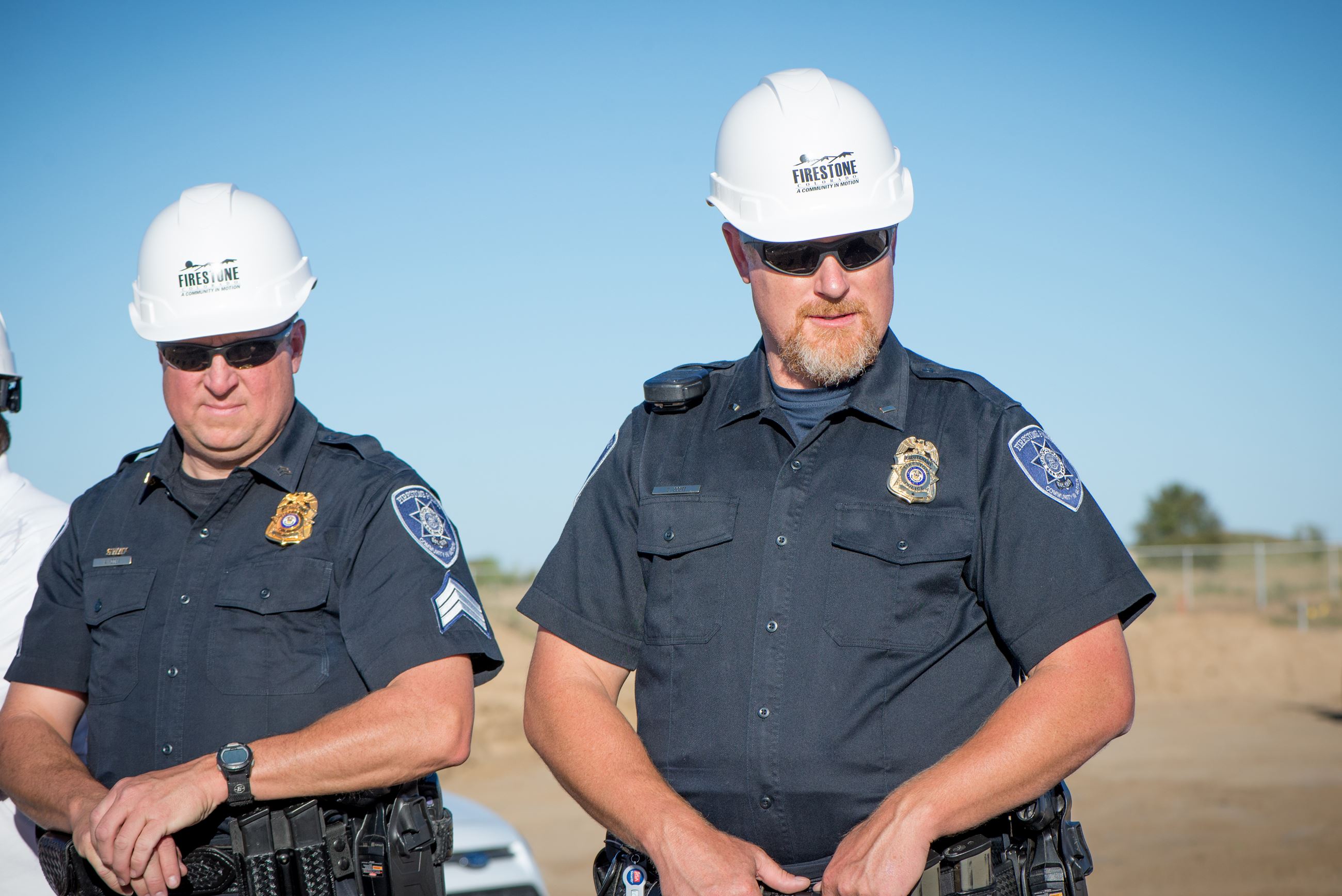 Firetone groundbreaking ceremony pic of Lt. Scott and Sgt. Yoder