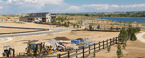 Photo showing a residential area being built up in North Firestone